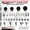 Service Caster 3'' Hard Rubber Wheel Swivel 3/4'' Square Stem Caster Set 2 Brakes, 4PK SCC-SQ20S314-HRS-PLB-34-2-S-2 - alternate 3